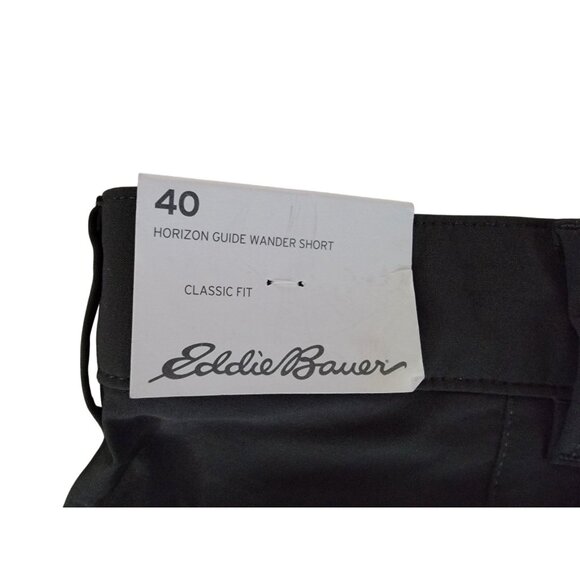 Eddie Bauer Mens Horizon Guide Wander Shorts Classic Fit Size 40 Black Flexion - Picture 3 of 7